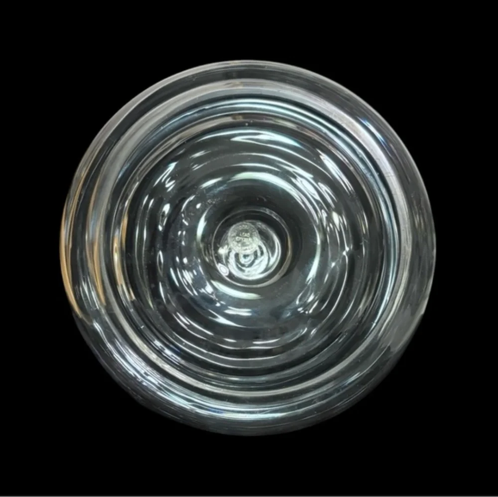 VINTAGE Lead Crystal Blown Glass Ring Holder